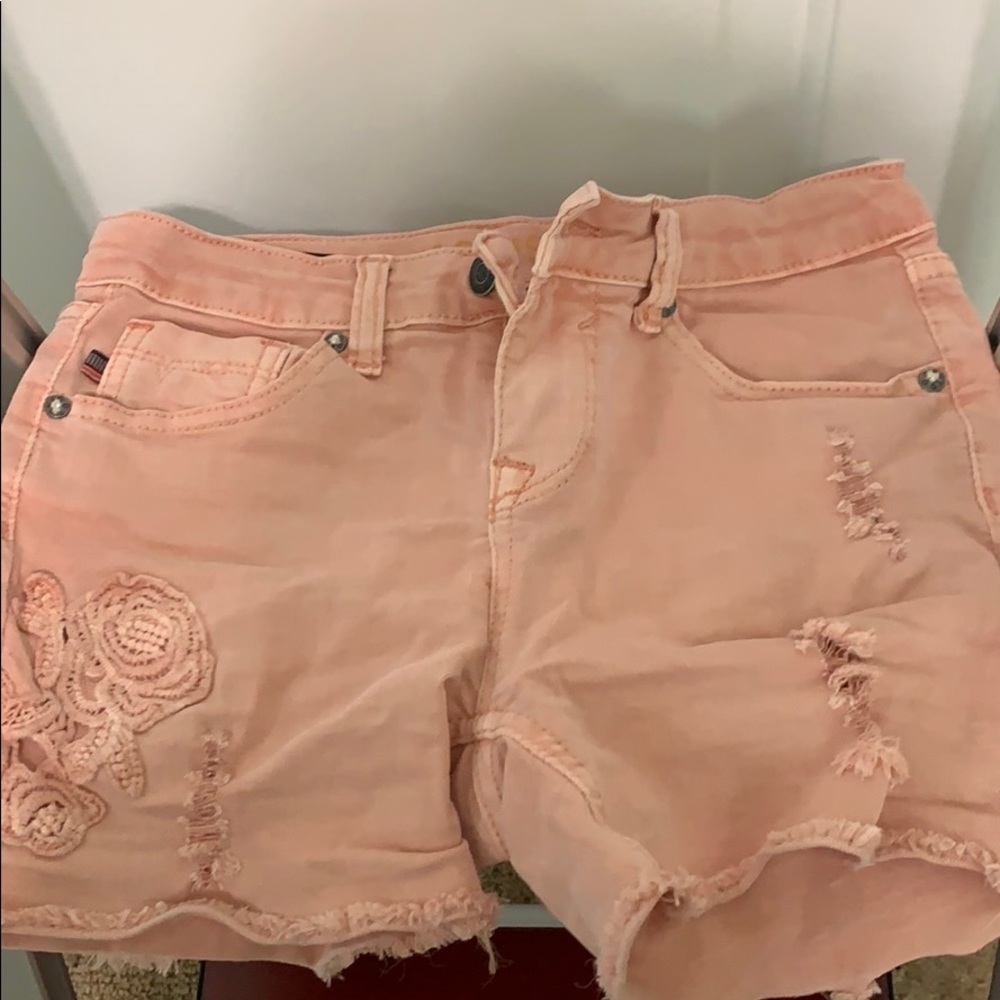 Pink Rose Pattern Shorts